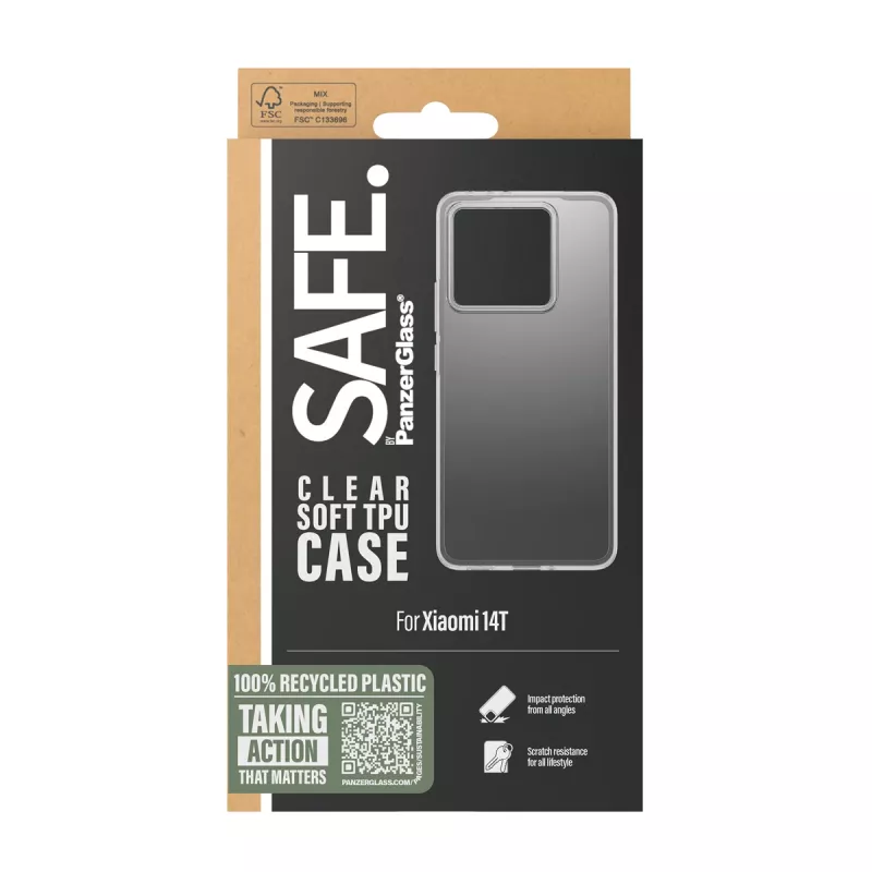 PanzerGlass SAFE. by ® custodia TPU trasparente Xiaomi 14T