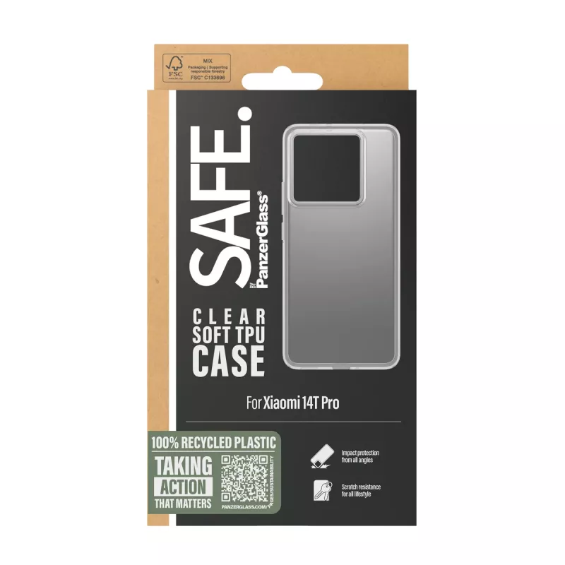PanzerGlass SAFE. by ® custodia TPU trasparente Xiaomi 14T Pro