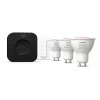 Philips Hue White and Colour Ambience Starterkit: 3 lampadine GU10 + interruttore dimmer + Bridge Pro