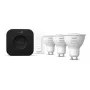 Philips Hue White and Colour Ambience Starterkit: 3 lampadine GU10 + interruttore dimmer + Bridge Pro
