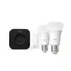 Philips Hue White and colour ambience Starterkit: 2 lampade smart E27 + interruttore dimmer + Bridge Pro