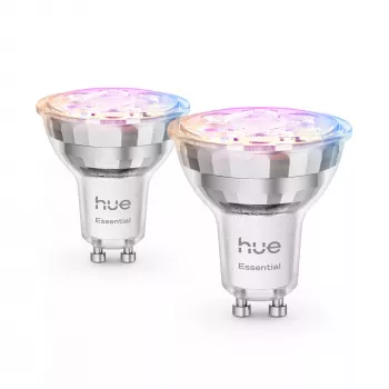 Philips Hue White and colour ambience Essential GU10 – faretto smart – 345 lm – 4,7 W – confezione da 2
