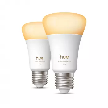 Lampadina smart Philips A60 E27 — Bluetooth/Zigbee, 6 W, 810 lm, bianco, confezione da 2