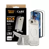 Bundle protezione PanzerGlass CARE 3-in-1 Feature Kick per iPhone Air — vetro temperato, PET, silicone, trasparente
