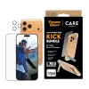 Bundle protezione schermo e custodia PanzerGlass CARE 3-in-1 Feature Kick per iPhone 17 Pro Max — vetro temperato, PET, silicone, trasparente