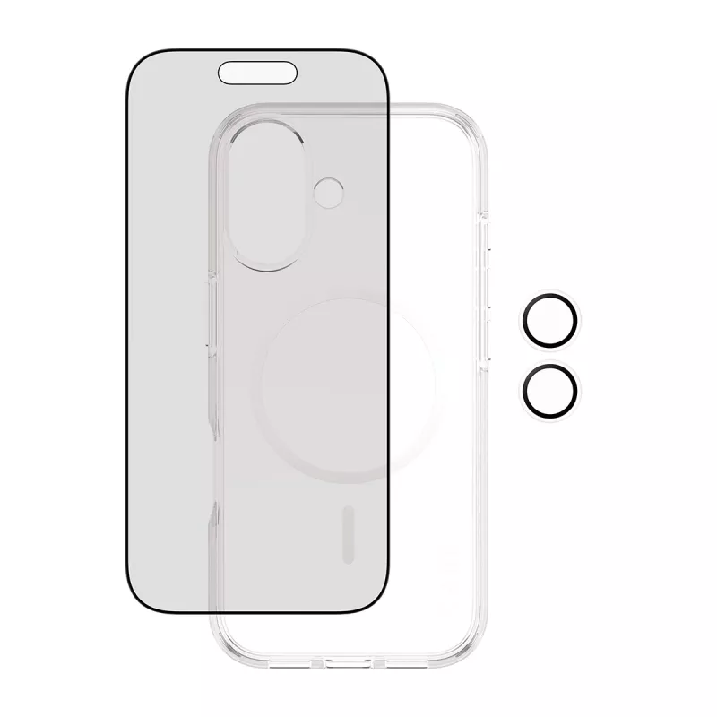 Custodia protettiva PanzerGlass Case CARE per iPhone 17 con protezione privacy, funzionalità 3-in-1