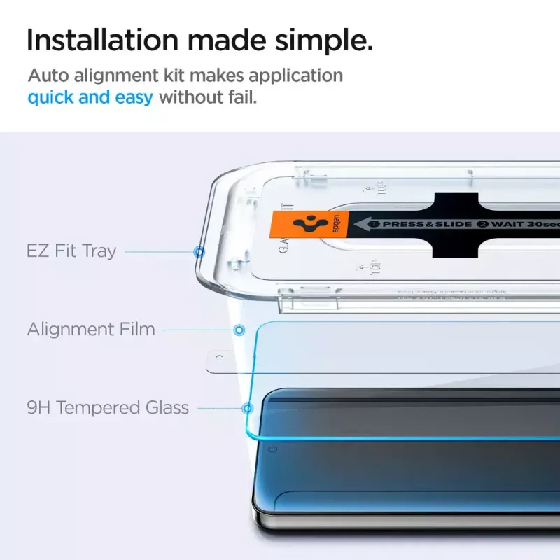 Vetro protezione schermo Spigen Galaxy S24 antigraffio antipolvere