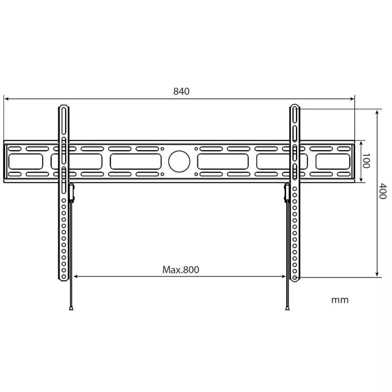 Techly Supporto a parete per TV LED-LCD 42-80 Ultra slim Fixed H400mm