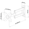 Techly staffa a parete per LCD LED 33-76,2 cm (13-30