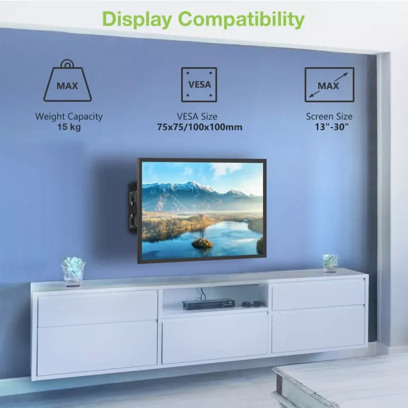 Techly staffa a parete per LCD LED 33-76,2 cm (13-30