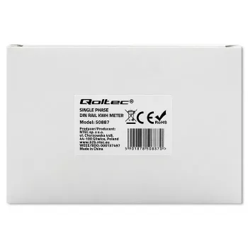 Contatore di energia monofase QOLTEC 50887 1 fase 230V LCD slim