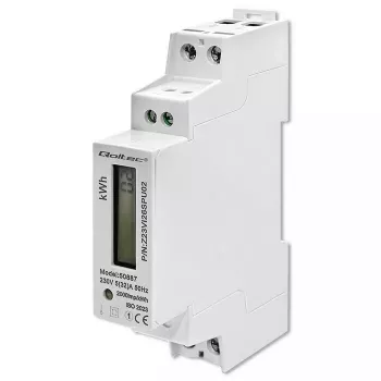 Contatore di energia monofase QOLTEC 50887 1 fase 230V LCD slim