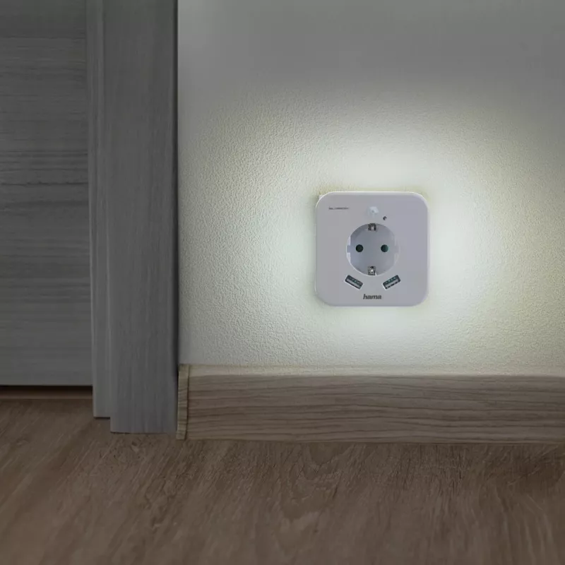 Luce notturna da innesto Hama 00223507 bianco caldo LED 3000K