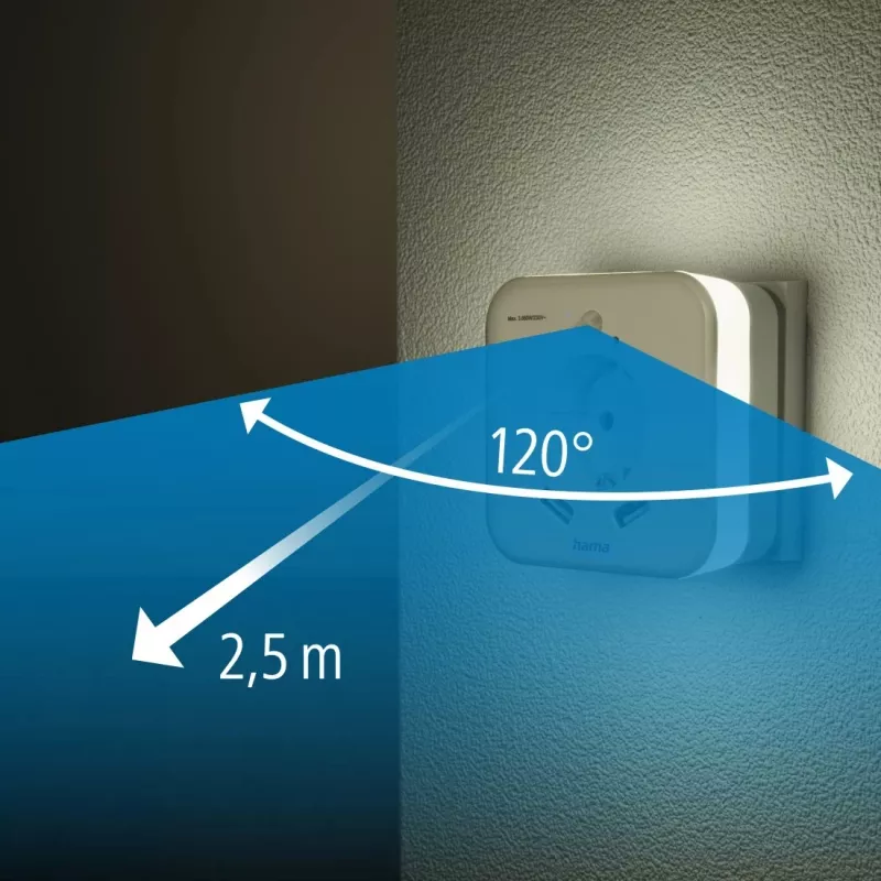Luce notturna da innesto Hama 00223507 bianco caldo LED 3000K