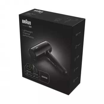 Asciugacapelli Braun HD2.0 2000W nero cavo 1,95 m