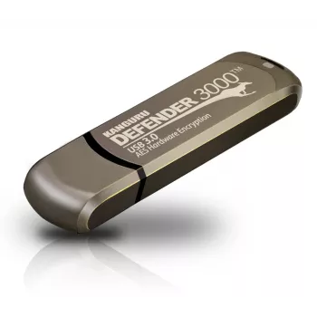 Kanguru Defender 3000™ SuperSpeed USB 3.0 32 GB | Chiavetta flash sicura | FIPS 140-3 Level 3 in attesa, FIPS 140-2 Level 3 certificato | Crittografia hardware AES-XTS 256-Bit | Conforme TAA |