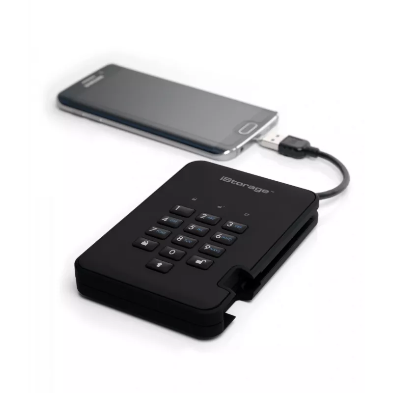 HDD iStorage 2 TB USB 3.2 diskAshur2 Nero IS-DA2-256-2000-B