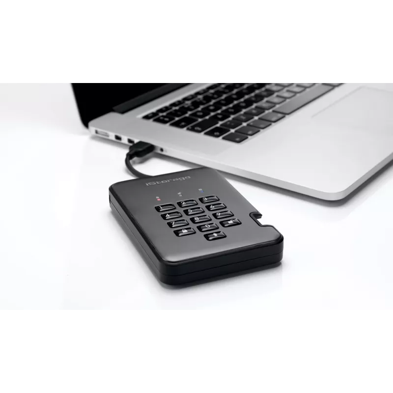 iStorage diskAshur PRO² HDD 500GB | Disco rigido portatile sicuro | FIPS 140-2 Level 2, NCSC CPA, NLNCSA BSPA & NATO Restricted | Crittografia hardware AES-XTS 256-Bit | Protetto da PIN | Indipendente da sistema operativo e piattaforma | GDPR, conforme TAA | Protezione dagli attacchi brute-force | Resistente a polvere/acqua