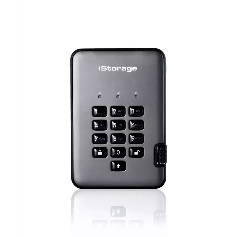 iStorage diskAshur PRO² HDD 500GB | Disco rigido portatile sicuro | FIPS 140-2 Level 2, NCSC CPA, NLNCSA BSPA & NATO Restricted | Crittografia hardware AES-XTS 256-Bit | Protetto da PIN | Indipendente da sistema operativo e piattaforma | GDPR, conforme TAA | Protezione dagli attacchi brute-force | Resistente a polvere/acqua
