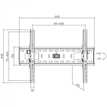 Staffa a parete InLine 23117A per TFT LED Plasma 32-70 pollici