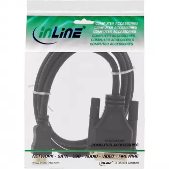 InLine Cavo Mini-HDMI a DVI, connettore maschio HDMI C a connettore maschio DVI 18+1, placcato oro, 2m