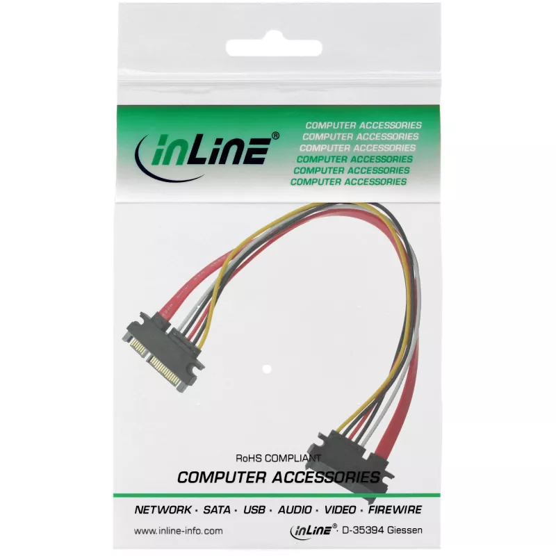 InLine Cavo dati + alimentazione SATA SATA 6Gb/s maschio / femmina 0.50m