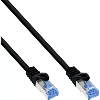 InLine Cavo patch, Cat.6A, S/FTP, TPE flessibile, nero, 1m