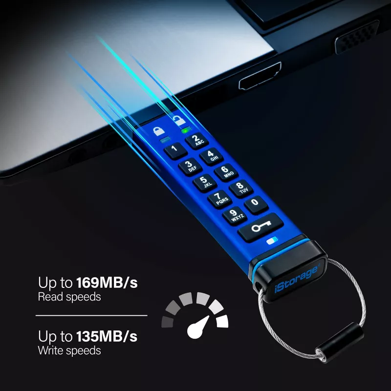 Chiavetta USB iStorage 128 GB USB Type-A IS-FL-DA3-256-128