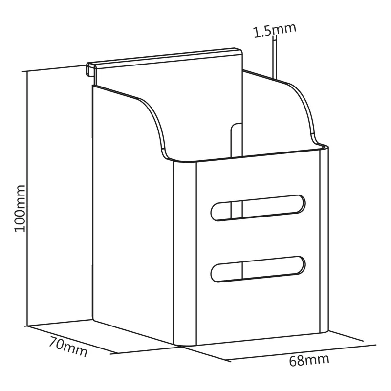 Portapenne Slatwall InLine bianco, acciaio, 1 kg, 68x70x100 mm