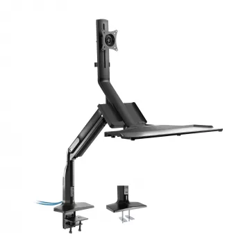 InLine supporto da tavolo per workstation con lift, orientabile, fino a 81 cm (32
