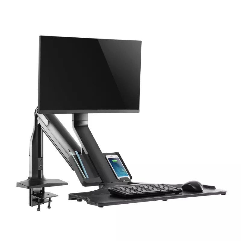 InLine supporto da tavolo per workstation con lift, orientabile, fino a 81 cm (32