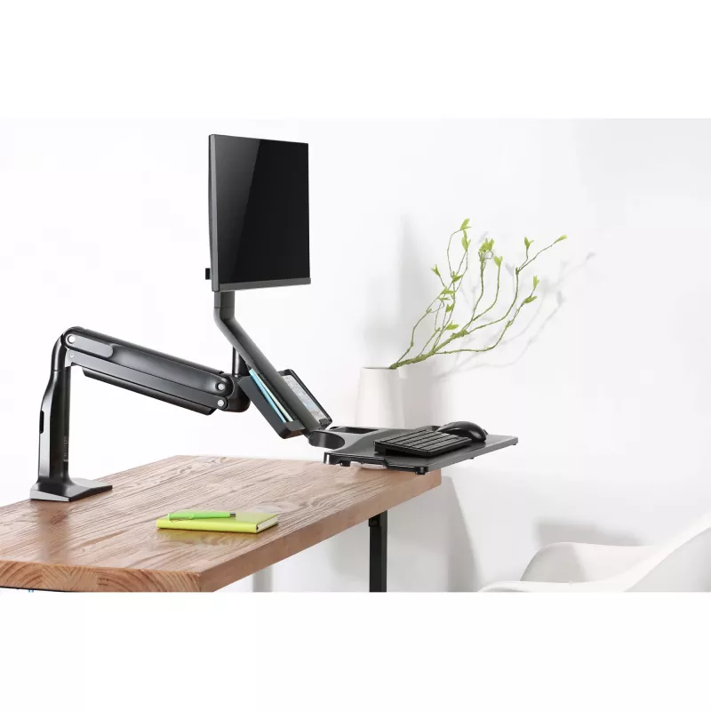 InLine supporto da tavolo per workstation con lift, orientabile, fino a 81 cm (32