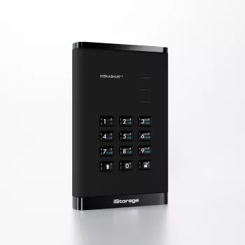 iStorage diskAshur³ 2TB nero | disco fisso portatile sicuro | | conforme FIPS 140-3 Level 3 | Common Criteria EAL 5+ | protetto da PIN | crittografia hardware AES-XTS 256 bit | conforme GDPR, TAA | resistente a polvere/acqua |