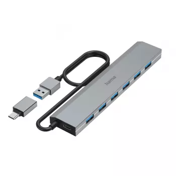 Hama 00200137 hub interfacce USB 3.2 Gen 1 (3.1 Gen 1) Type-A + Type-C 5000 Mbit/s antracite