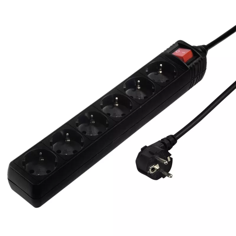 Hama 137265 ciabatta 3 m 6 uscite AC per interni nero