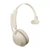 Jabra Evolve2 65 UC Mono 26599-889-898 cuffia con microfono, sovraurale, convertibile, USB-C, beige