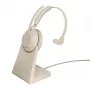 Jabra Evolve2 65 UC Mono 26599-889-888 cuffia con microfono e base di ricarica, sovraurale, convertibile, USB-C, beige