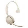 Jabra Evolve2 65 UC Mono 26599-889-888 cuffia con microfono e base di ricarica, sovraurale, convertibile, USB-C, beige