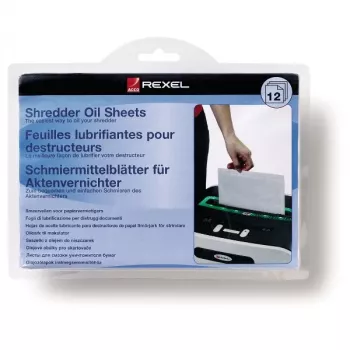 Rexel fogli di olio per distruggidocumenti (confezione da 12)