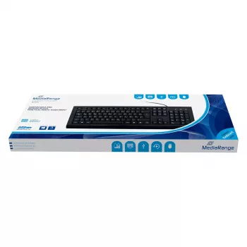 MediaRange MROS101 Office USB QWERTZ tedesco nero tastiera