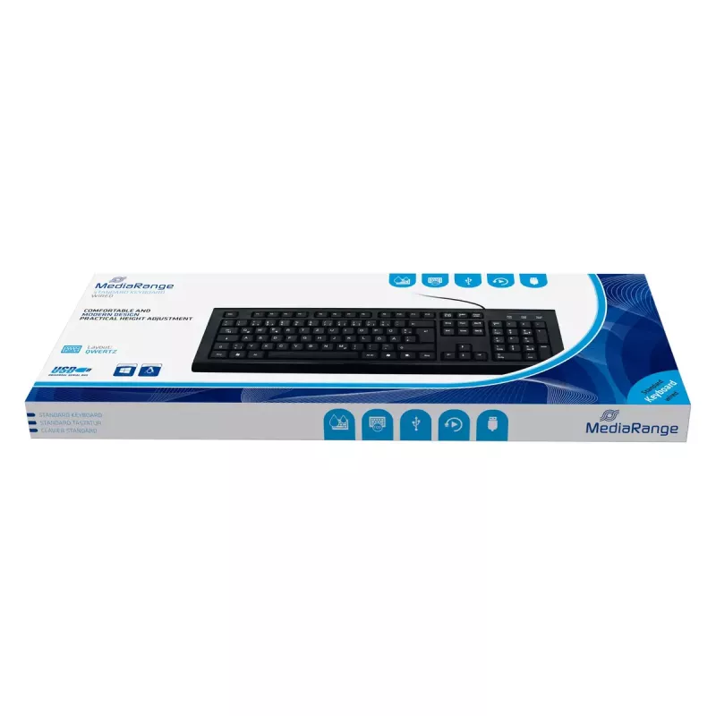 MediaRange MROS101 Office USB QWERTZ tedesco nero tastiera