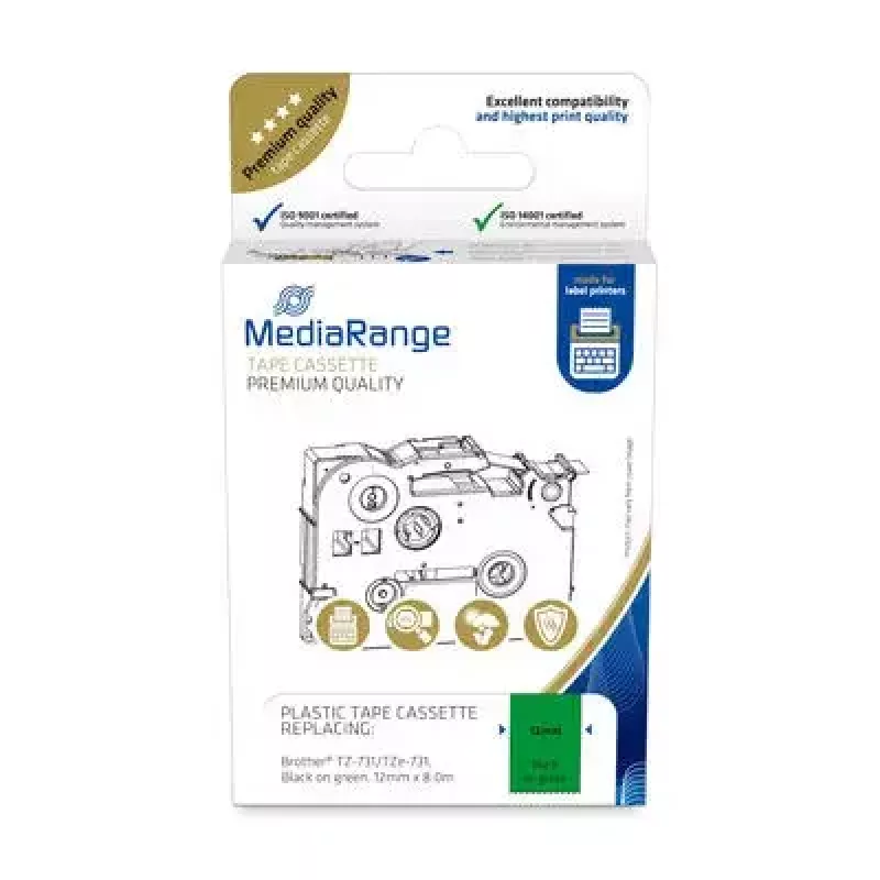 Cartuccia nastro plastificato MediaRange TZ-731