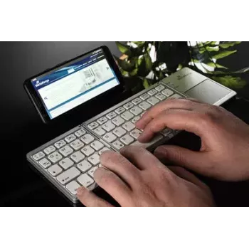 Tastiera MediaRange MROS133 Office Bluetooth QWERTZ tedesco svizzero argento