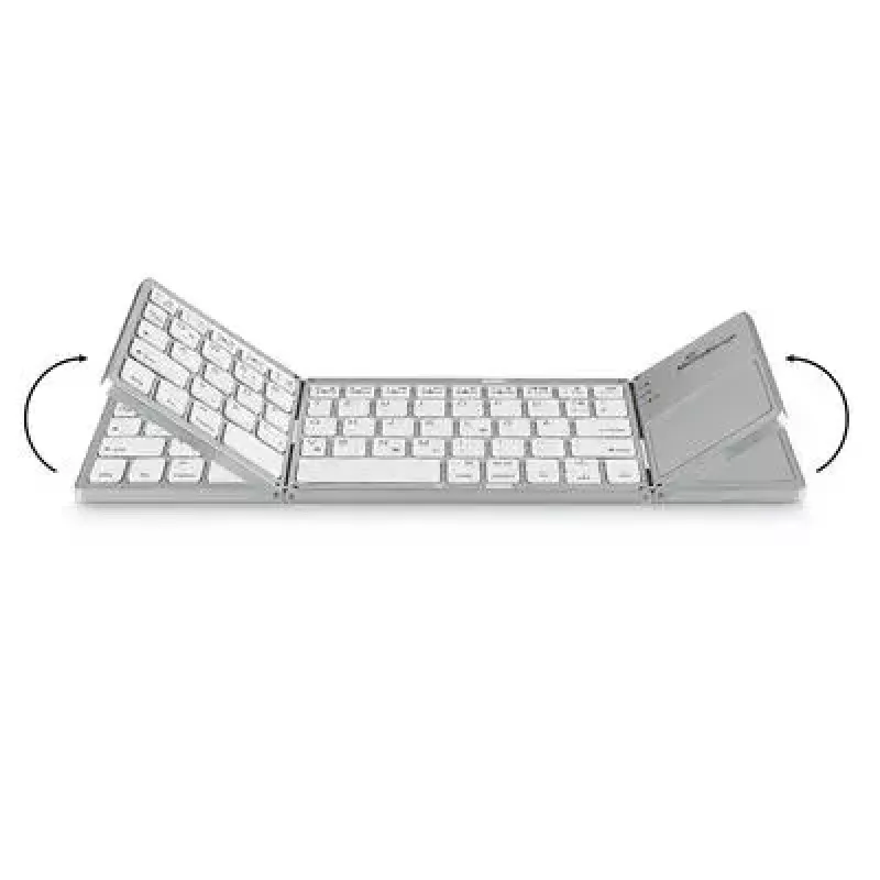 Tastiera MediaRange MROS133 Office Bluetooth QWERTZ tedesco svizzero argento