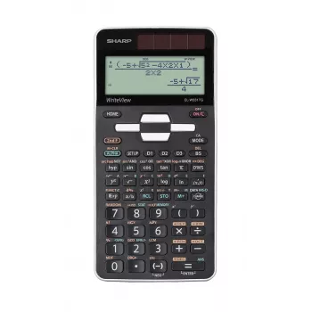 Calcolatrice Sharp SH-ELW531TG da tasca con display nera, bianca