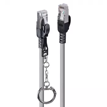 Cavo di rete Lindy 3m Cat.6A S/FTP con blocco, grigio