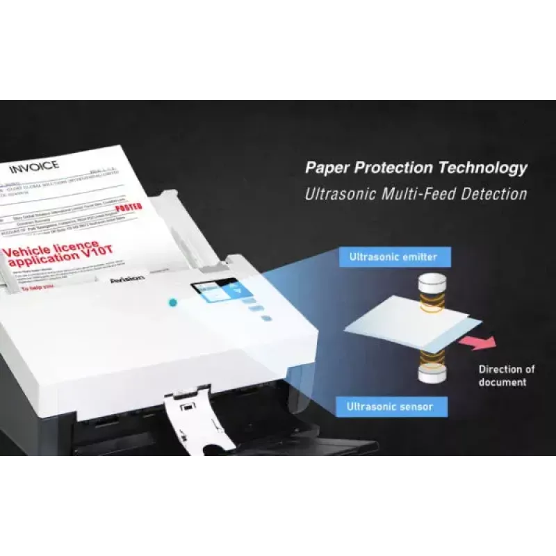 Scanner ADF Avision AD345GN — A4, 1200 x 1200 DPI, duplex, ADF da 100 fogli, CIS, bianco