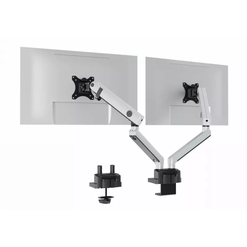 Durable SELECT PLUS Supporto per monitor 509723 con braccio per 2 monitor, fissaggio da scrivania
