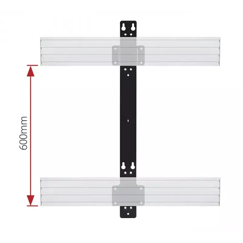 B-Tech SYSTEM X - supporto di montaggio a doppia barra per BT8390 - 19 mm dalla parete