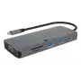 Docking station ICY BOX IB-DK4040a-CPD — 10-in-1 USB-C, HDMI 4K60Hz, VGA, 3×USB-A, Gigabit-LAN, PD 100W, SD/MicroSD, alluminio
